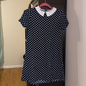 Blue polka dot dress